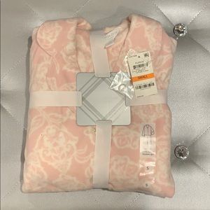 Charter Club Pink and White Fleece Pajama Set